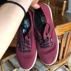 Burgundy Vans!! Never worn